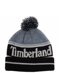 Timberland Black Color Blocked Logo Watch Beanie Hat