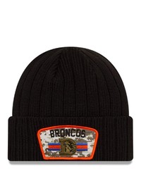 New Era Black Denver Broncos 2021 Salute To Service Historic Logo Cuffed Knit Hat At Nordstrom