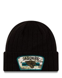 New Era Black Jacksonville Jaguars 2021 Salute To Service Cuffed Knit Hat At Nordstrom