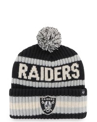 '47 Black Las Vegas Raiders Bering Cuffed Knit Hat With Pom At Nordstrom
