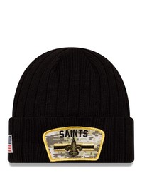 New Era Black New Orleans Saints 2021 Salute To Service Cuffed Knit Hat At Nordstrom