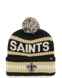 '47 Black New Orleans Saints Bering Cuffed Knit Hat With Pom At Nordstrom