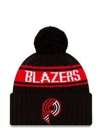 New Era Black Portland Trail Blazers 2021 Nba Draft Cuffed Knit Hat With Pom At Nordstrom