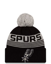 New Era Black San Antonio Spurs Proof Cuffed Knit Hat With Pom At Nordstrom