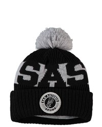 New Era Black San Antonio Spurs Sport Logo Cuffed Knit Hat With Pom At Nordstrom