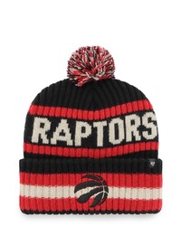'47 Black Toronto Raptors Bering Cuffed Knit Hat With Pom At Nordstrom