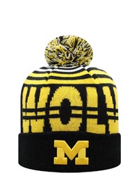 Top of the World Blackmaize Michigan Wolverines Colossal Cuffed Knit Hat With Pom At Nordstrom