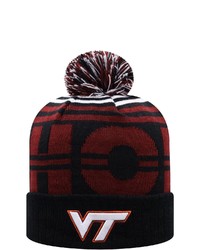 Top of the World Blackmaroon Virginia Tech Hokies Colossal Cuffed Knit Hat With Pom At Nordstrom