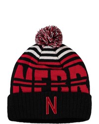 Top of the World Blackscarlet Nebraska Huskers Colossal Cuffed Knit Hat With Pom At Nordstrom