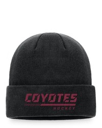 FANATICS Branded Black Arizona Coyotes Authentic Pro Locker Room Cuffed Knit Hat At Nordstrom
