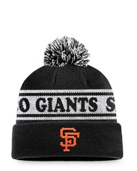 FANATICS Branded Blackwhite San Francisco Giants Sport Resort Cuffed Knit Hat With Pom At Nordstrom