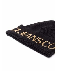 VERSACE JEANS COUTURE Intarsia Knit Logo Beanie