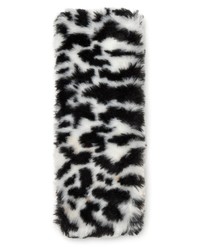 LITA by Ciara King Cheetah Print Faux Fur Headband In Grey Black King Cheetah Print At Nordstrom