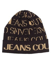 VERSACE JEANS COUTURE Logo Embroidered Beanie Hat