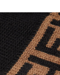 Fendi Logo Jacquard Wool Beanie