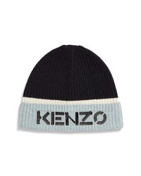 Kenzo Logo Stripe Beanie In Blue Black At Nordstrom