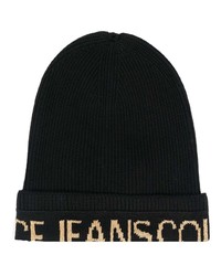 VERSACE JEANS COUTURE Ribbed Knit Wool Blend Beanie