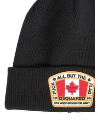 DSQUARED2 Wool Beanie Hat W Logo Patch