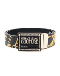 VERSACE JEANS COUTURE Barocco Print Logo Buckle Belt