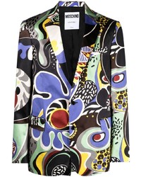 Moschino Abstract Print Single Breasted Jacket
