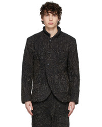 By Walid Black Patched Martin Jacket