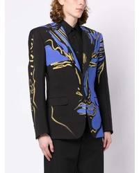 Moschino Brushed Abstract Print Tailored Blazer