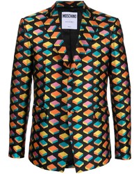 Moschino Patterned Jacquard Suit Jacket
