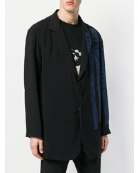 Yohji Yamamoto Print Detail Oversized Blazer