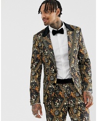 ASOS Edition Skinny Suit Jacket In Baroque Printed Sa