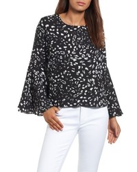 Vince Camuto Bell Sleeve Print Blouse