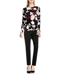 Vince Camuto Chapel Rose Print Highlow Blouse