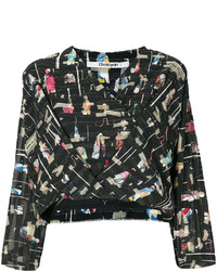 Chalayan Graphic Wrapped Front Blouse
