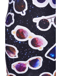 Romwe Galaxy Glasses Print Sleeveless Tank Dress