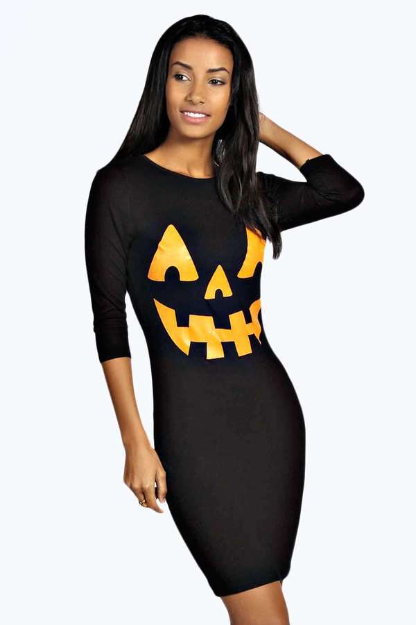 pumpkin dress boohoo