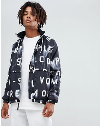 Volcom Abandoned Playground Jacket With All Over Print In Black