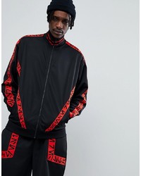 ASOS DESIGN Asos X Star Wars Oversized Poly Tricot Track Jacket With Printed Tape