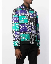Versace Jeans Baroque Print Panelled Bomber Jacket