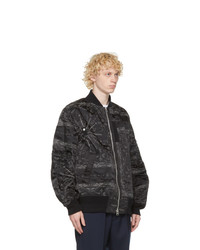 Sacai Black Drwoo Edition Nylon Bomber Jacket