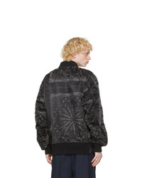 Sacai Black Drwoo Edition Nylon Bomber Jacket