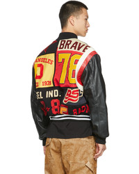 Diesel Black Multicolor L Keir Bomber Jacket