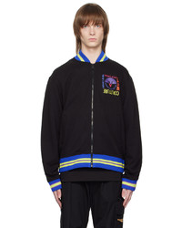 VERSACE JEANS COUTURE Black Printed Bomber Jacket