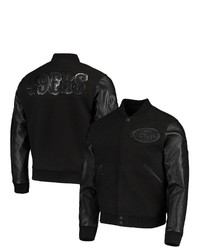 PRO STANDARD Black San Francisco 49ers Full Zip Varsity Jacket