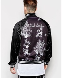 Jaded London Bomber Jacket With Floral Tiger Print
