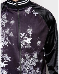 Jaded London Bomber Jacket With Floral Tiger Print