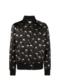 Saint Laurent Flamingo Print Bomber Jacket