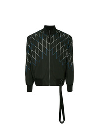 Blackbarrett Football Net Print Bomber Jacket