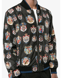 Dolce & Gabbana Insignia Print Bomber Jacket