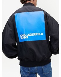 KARL LAGERFELD JEANS Logo Print Bomber Jacket
