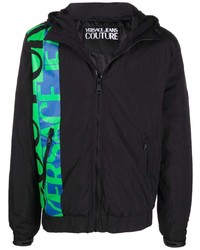 VERSACE JEANS COUTURE Logo Print Hooded Bomber Jacket