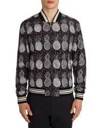 Dolce & Gabbana Pineapple Printed Bomber Jacket
